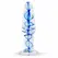 EasyToys Glass Intimate Plug No. 23 Transparent with Blue Spiral, Medium