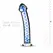 Glas Glass Intimate Model No. 4 - Transparent with Blue Spiral, Flat Base