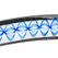 Glas Glass Intimate Model No. 4 - Transparent with Blue Spiral, Flat Base