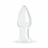 Glas Medium Crystal Clear Glass Intimate Plug - 3.9 cm, Smooth Surface