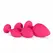 EasyToys Silicone Jewel Plug Set Pink - 3 Sizes, Decorative Base