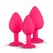 EasyToys Silicone Jewel Plug Set Pink - 3 Sizes, Decorative Base