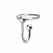Sinner Gear Stainless Steel Glans Ring with Retention Plug, Silver, M