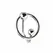Sinner Gear Stainless Steel Glans Ring with Retention Plug, Silver, M