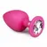 EasyToys Silicone Intimate Plug Large Pink with Decorative Gemstone
