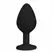 EasyToys Diamond Plug Medium Black - Silicone Intimate Accessory with Crystal Base