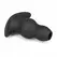 Ouch! Silicone Hollow Plug Medium - Soft Flexible Design, Black