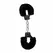 EasyToys Soft Plush Restraint Handcuffs Black Adjustable Lockable