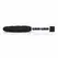 Dream Toys Black Velvety Silicone Massager with Ribbed Surface 19cm