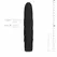 Dream Toys Black Velvety Silicone Massager with Ribbed Surface 19cm