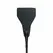 Ouch! Leather Black Whip with Long Handle and Metal Accents