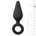 EasyToys Silicone Plug Medium with Pull Ring - Black, Ergonomic Design