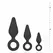 EasyToys Silicone Plug Set Black - 3 Sizes with Ergonomic Pull Ring