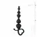 Easytoys Heart Handle Black Silicone Training Beads 19 cm