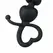 Easytoys Heart Handle Black Silicone Training Beads 19 cm