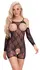 Cottelli Fantasy Open Catsuit S/M Black Lace with Arm Sleeves