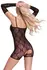 Cottelli Fantasy Open Catsuit S/M Black Lace with Arm Sleeves