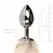Rimba Aluminium Plug with Faux Fox Tail - Silver & Grey, Medium