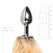 Rimba Aluminium Plug with Faux Fox Tail - Silver & Grey, Medium