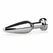 Sinner Gear Metal Plug Silver Large with Clear Crystal Accent