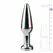 Sinner Gear Metal Plug Silver Large with Clear Crystal Accent
