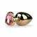 Rimba Aluminium Heart Crystal Intimate Plug - Medium, Silver Finish