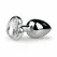 EasyToys Aluminium Plug Heart Crystal Medium Silver Elegant Design
