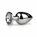 Rimba Aluminium Intimate Plug with Large Crystal - Medium Size