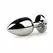 Rimba Aluminium Intimate Plug with Large Crystal - Medium Size
