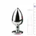 Sinner Gear Silver Intimate Plug with Pink Crystal Large Aluminium