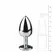 Diogol Metal Plug Silver with Clear Crystal S - Compact Aluminium Model