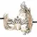 EasyToys Venetian Gold Metal Mask with Decorative Diamonds