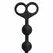 EasyToys Anal Beads Black 10-Piece Flexible Silicone Chain 34 cm