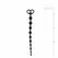 EasyToys Anal Beads Black 10-Piece Flexible Silicone Chain 34 cm