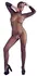 Fantasy Catsuit Mask S-L Black Net Bodysuit with Head Cover