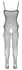 Fantasy Catsuit S-L Black Mesh Bodysuit with Cut-Out Details