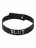 Master Series Silicone Adjustable Black Collar with White Lettering 45cm