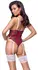 Cottelli Lingerie Plaid Body XL with Adjustable Garters & Choker