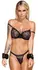 Bad Kitty Velvet Adjustable Handcuffs Black with Gold Details