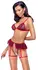 Cottelli Costumes Bra Set S Red Plaid Wireless Adjustable Lingerie
