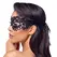 Cottelli ACCESSOIRES Black Embroidered Lace Eye Mask with Integrated Eye Holes