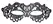Cottelli ACCESSOIRES Black Embroidered Lace Eye Mask with Integrated Eye Holes
