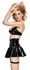 Black Level Vinyl Skirt with Thigh Straps XL - Glossy Suspender Design