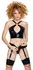 Black Level Vinyl Set Top & Thong with Adjustable Straps L