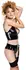 Black Level Vinyl Set Top & Thong with Adjustable Straps L