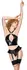 Black Level Vinyl Set Top & Thong M - Shiny Adjustable Design with Zips