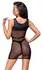 Cottelli PARTY Mini Dress & Matte Harness with Thong XL Black Set
