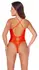 Cottelli Fantasy Body Neon Coral L/XL - Lace & Tulle Adjustable Bodysuit