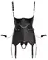 Cottelli BONDAGE Basque Set XL Matte Black with Soft Cuffs