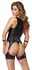 Cottelli BONDAGE Basque Set S - Matte Black, Adjustable Handcuffs